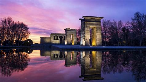 atardecer templo debod|Atardecer en el Templo de Debod